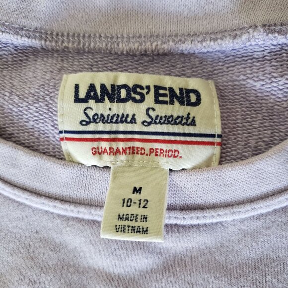 Lands End Womens Lavender Crewneck Sweatshirt Size M Vintage 90s Athleisure - Picture 4 of 6